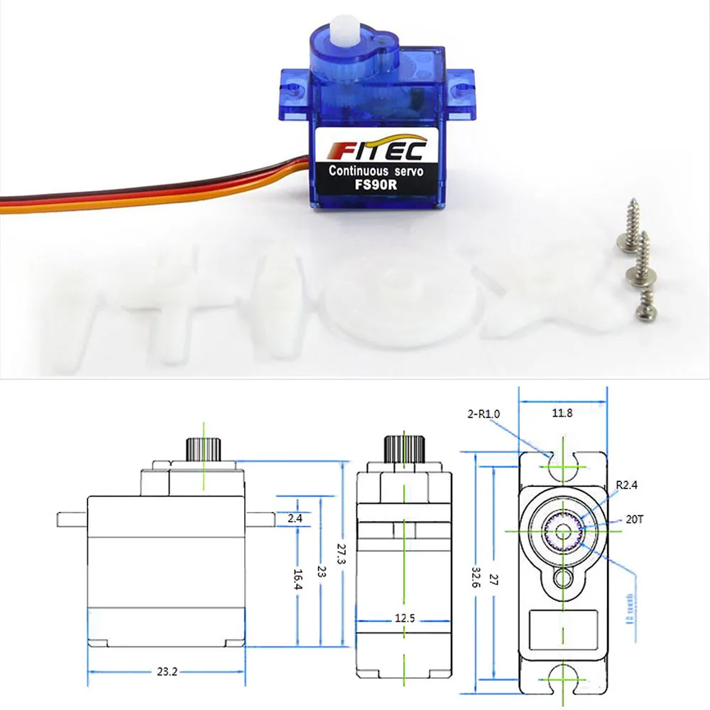 Feetech Mini FS90R Micro Servo - Rc Helicopter Parts ulasan dan harga