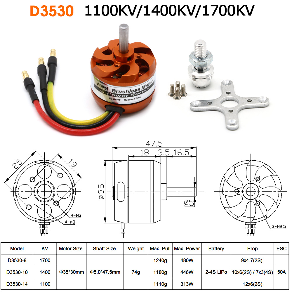 D3530 1100KV 1400KV 1700KV Bru - Rc Helicopter Mini ulasan dan harga